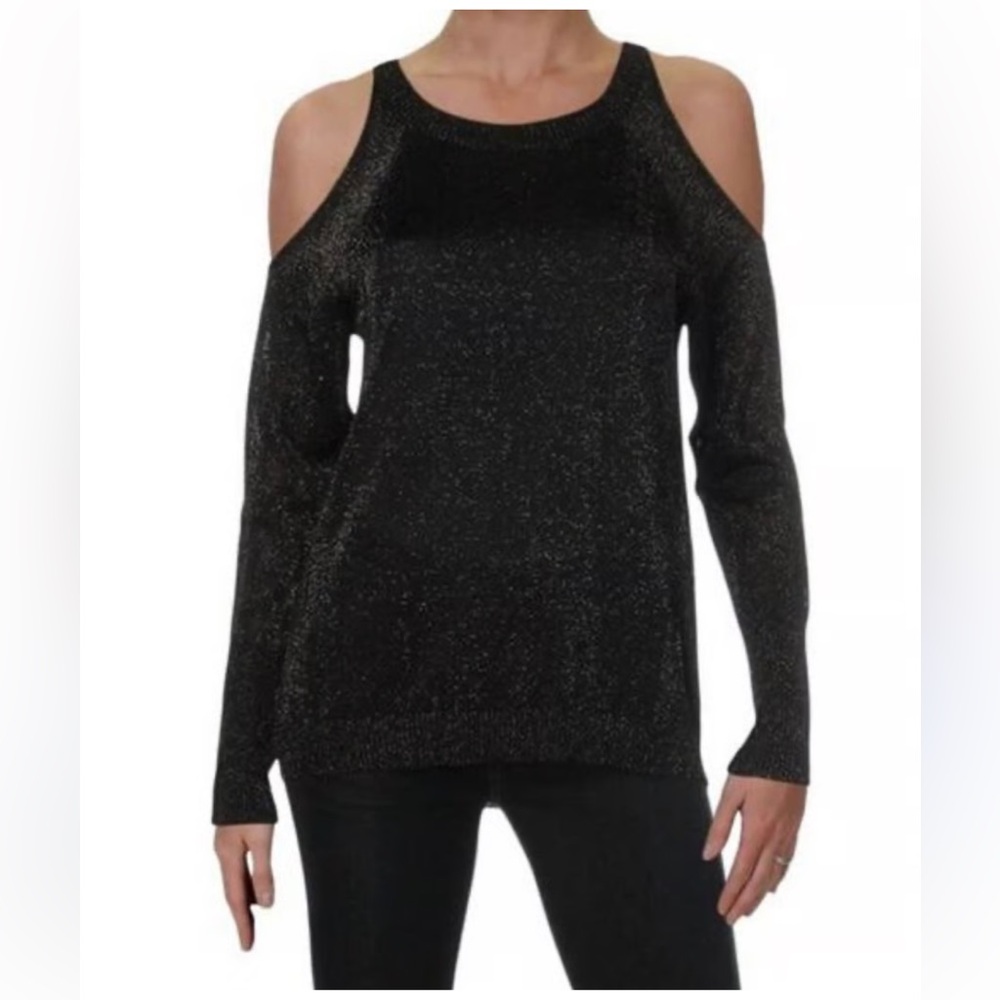 NWT Ramy Brook Tasha Chic Off-the-Shoulder Black Sweater